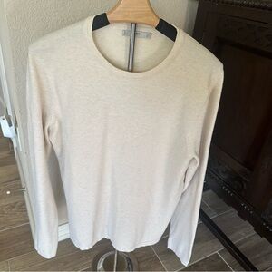 Mango Cream Lightweight Crewneck Long Sleeved Shirt